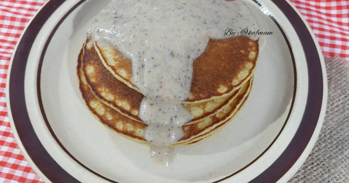 Resep Pancake Kurma (Takaran Sendok) oleh Kafa's Mama Cookpad