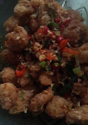 Foto resep Ayam tumis bawang putih pedas