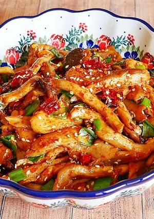燒烤風味～香辣炒鮮菇 的食譜成品照片