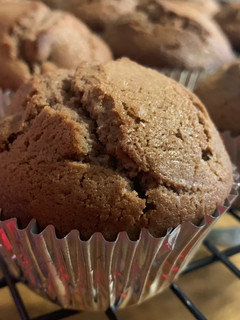 A picture of Pumpkin Spice Cocoa Muffins.