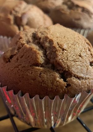 A picture of Pumpkin Spice Cocoa Muffins.