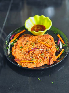 A picture of Veggie's Salad Chilla (healthy weight loss).