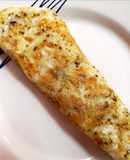 Fantástico omelette enrollado con queso