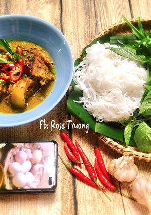 Hình của món Bún Giò Heo Nấu Giả Cầy.