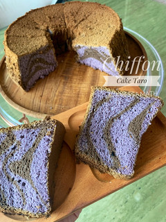 Foto resep Chiffon Cake Taro Zebra