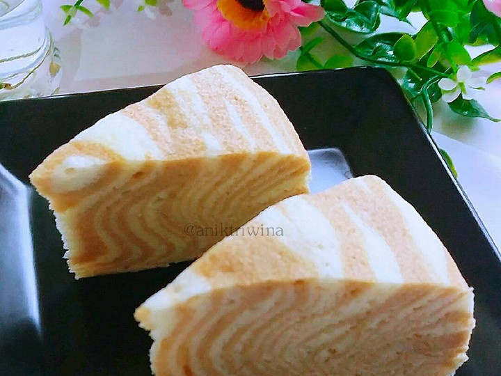 Cara Memasak Zebra Cake Putih Telur Kekinian