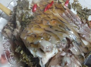 Hình của món Cá om bia.