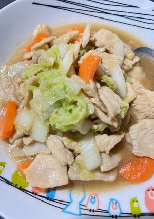 รูปของ ผัดไก่ใส่ผักกาด