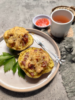 Foto resep Baked sweet potato with cheese