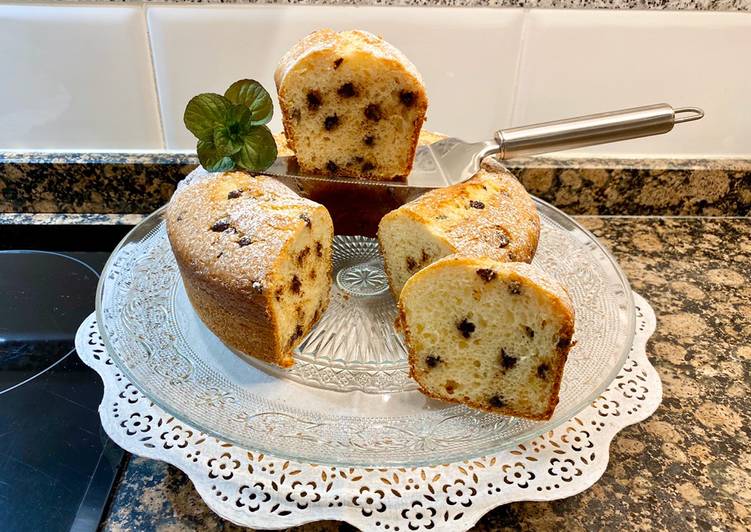 Bizcocho de ricotta con pepitas de chocolate