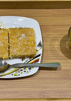 صورة لوصفة بسبوسة بعلبة القشطة