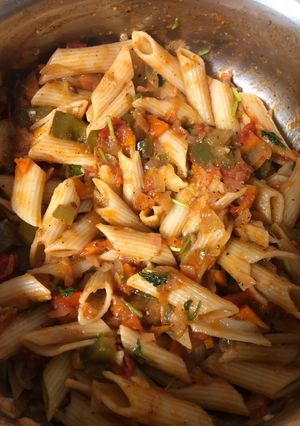 A picture of Pasta (Indian Style).