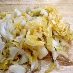 Homemade Sauerkraut (Brine method for whole, half or quartered cabbage) A picture of Homemade Sauerkraut (Brine method for whole, half or quartered cabbage).