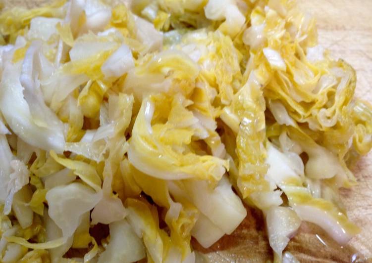 Homemade Sauerkraut (Brine method for whole, half or quartered cabbage)