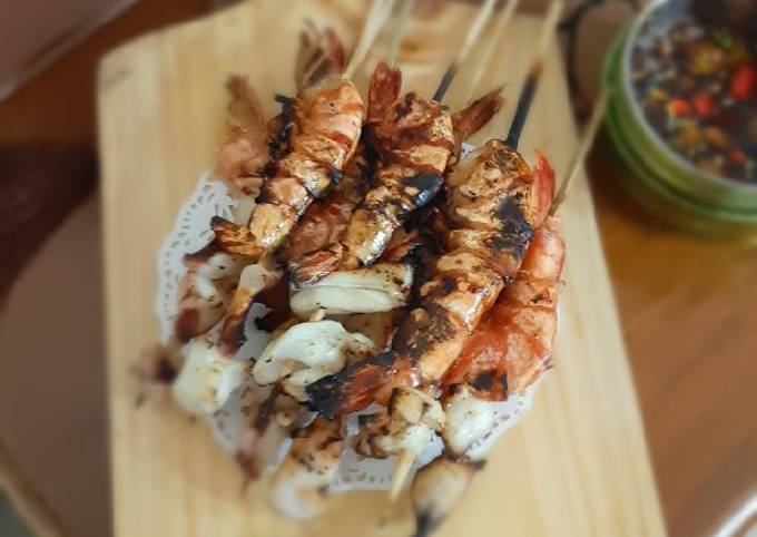 Wajib coba! Resep enak memasak Sate Cumi Udang Sambal Kecap yang lezat