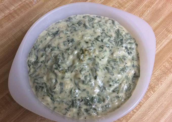 Creamy cheese spinach/palak dish