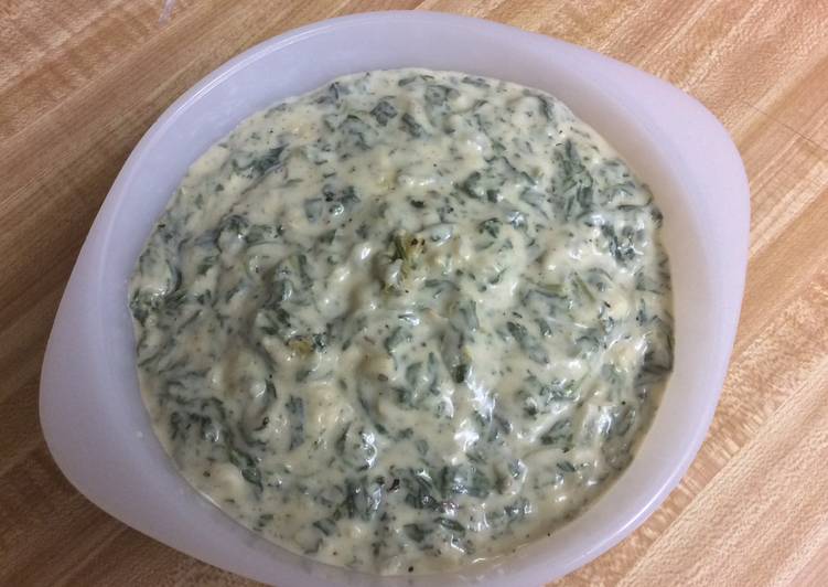 Simple Way to Prepare Perfect Creamy cheese spinach/palak dish