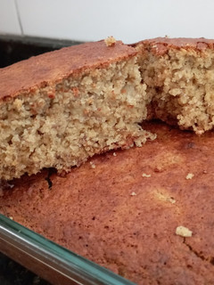 Una foto de Torta de banana con avena