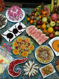 عکسی از دستور میز شب یلدا 96