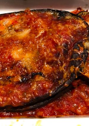 Une photo de Aubergines à la parmigiana