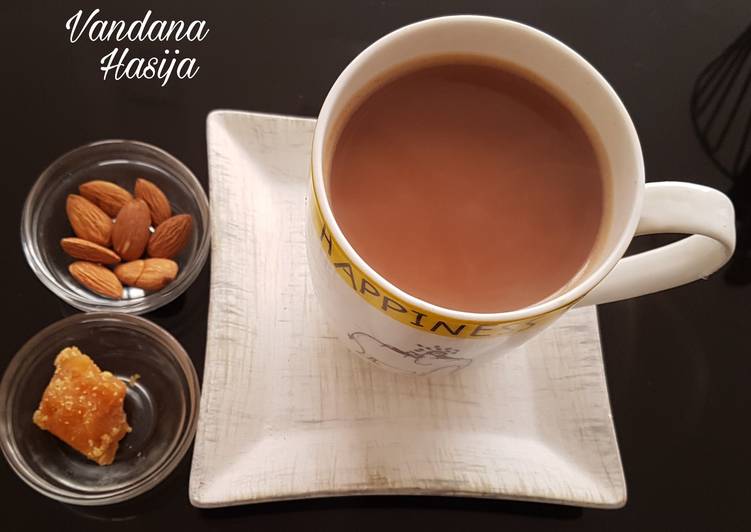 Recipe of Super Quick Homemade Jaggery Tea /Gur/Gud Ki Chai