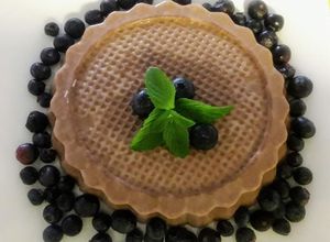 Una foto de Fresca y sencilla gelatina de chocolate!!!