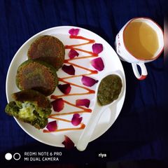 Palak chole cheese kabab A picture of Palak chole cheese kabab.