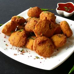 Nariyal chana dal vada A picture of Nariyal chana dal vada.