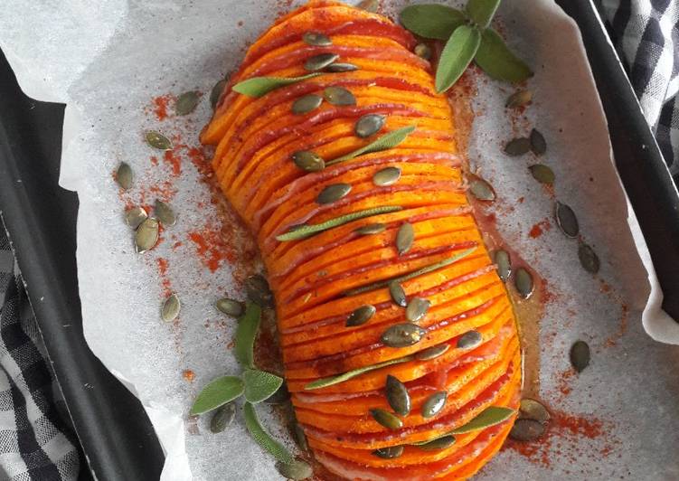 Guide étape par étape à Faire Ultime Butternut façon Hasselback.