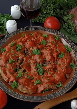 Paradicsomos borjúmáj recept fotója