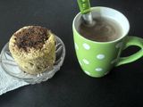 Mini bizcochuelo en taza bajo en calorías
