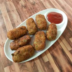 A picture of Vegetables cutlets.