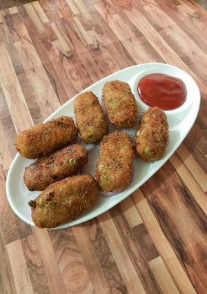 A picture of Vegetables cutlets.