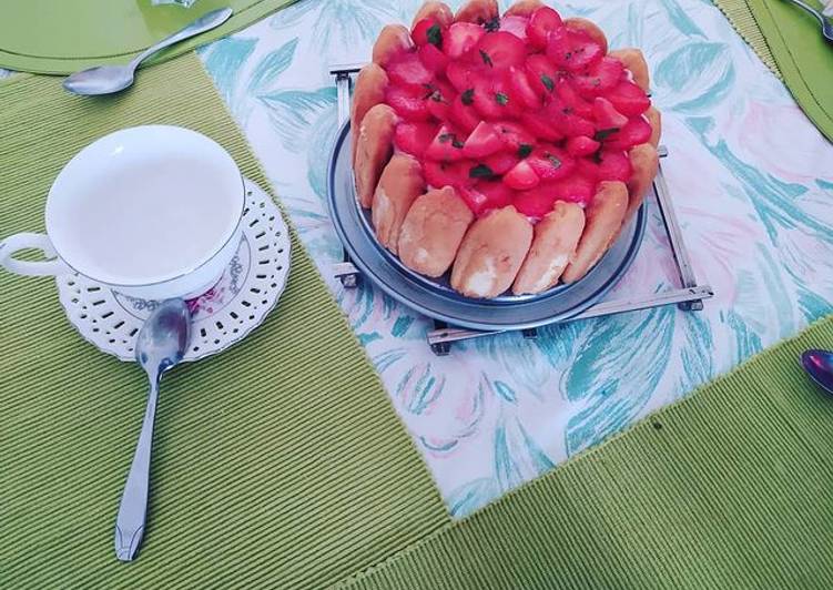 La façon simple de faire des recettes Charlotte aux fraises super simple 🍓 🍓 🍓 🍓 🍓 🍓 🍓 spécial