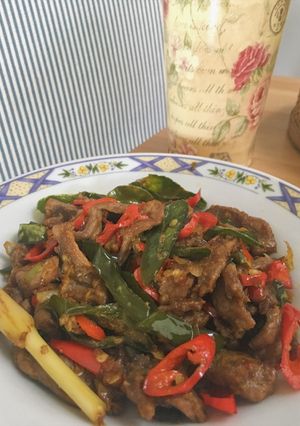 Foto resep Oseng Daging Cabe Ijo