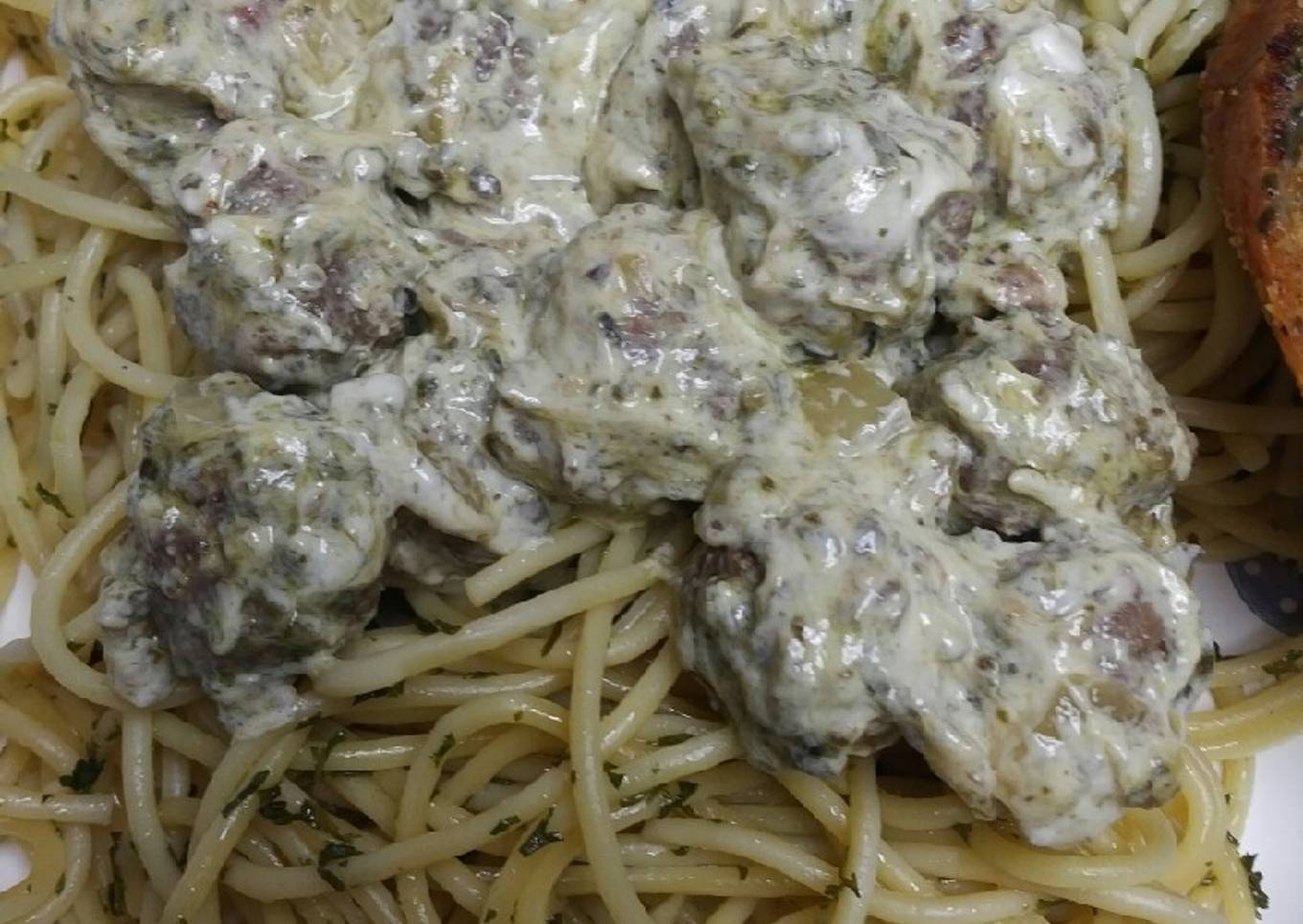 Emerald Spaghetti and Meatballs