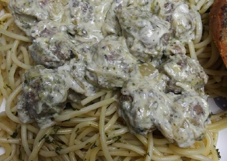 Easy Way to Prepare Tasty Emerald Spaghetti and Meatballs