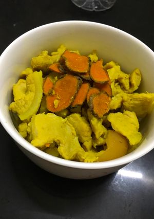 Hình của món Thịt rang nghệ.