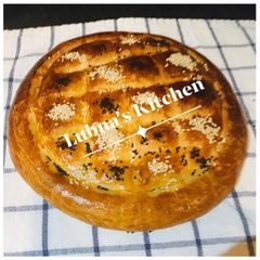 A picture of Sheermal bread:Persian Naan Bread:.