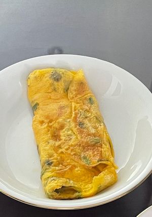Hình của món Trứng chiên hành lá.