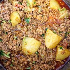 A picture of Pakistani restaurant style Keema.