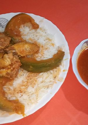 صورة لوصفة ارز بالفارميسال وكابويا (قرع أحمر)