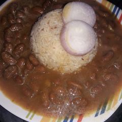 A picture of Rajma chawal.