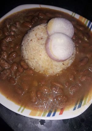A picture of Rajma chawal.