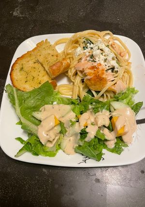 A picture of Creamy Salmon Pasta.
