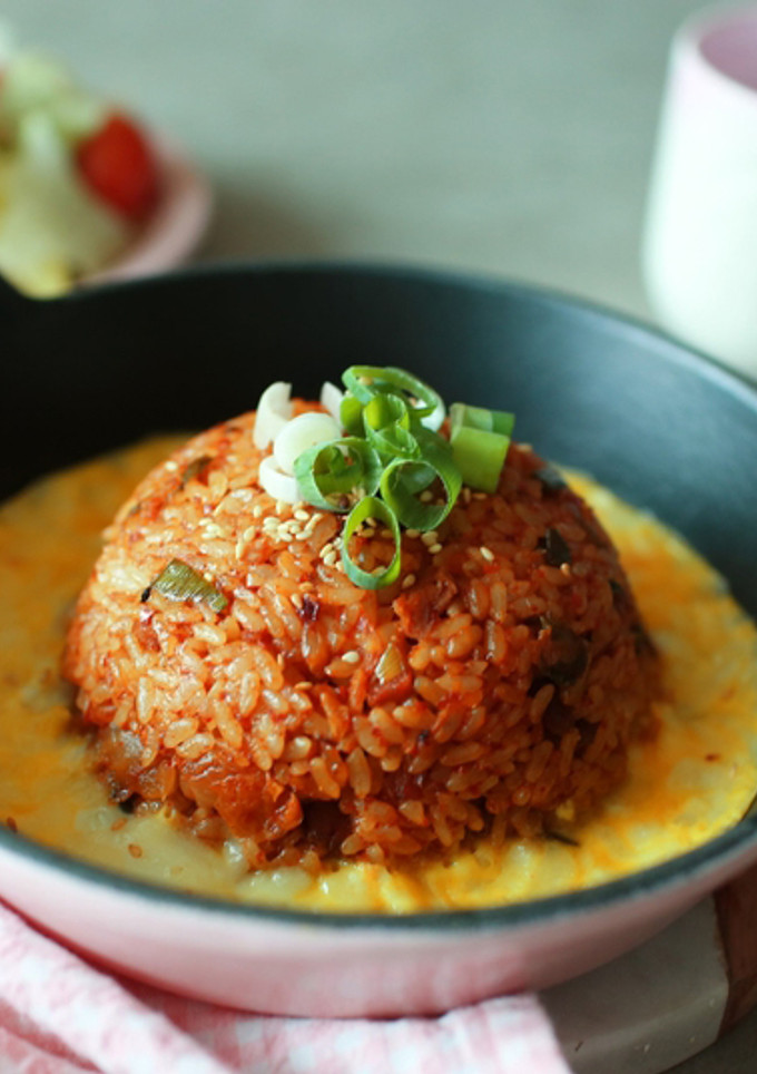 Foto resep Kimchi Bokkeumbab Nasi goreng Korea