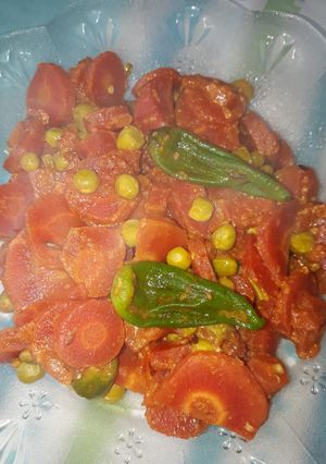 A picture of Carrot and peas.