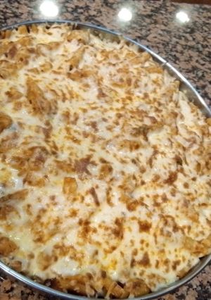 صورة لوصفة معكرونة بالموزريلا