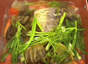 Hình của món Cá om dưa, cách cơ bản và nhanh gọn.