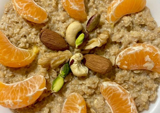 Ricetta Porridge alla cannella con mandarino e mix di frutta secca 🍊🥜 di  Salvo Germanà - Cookpad